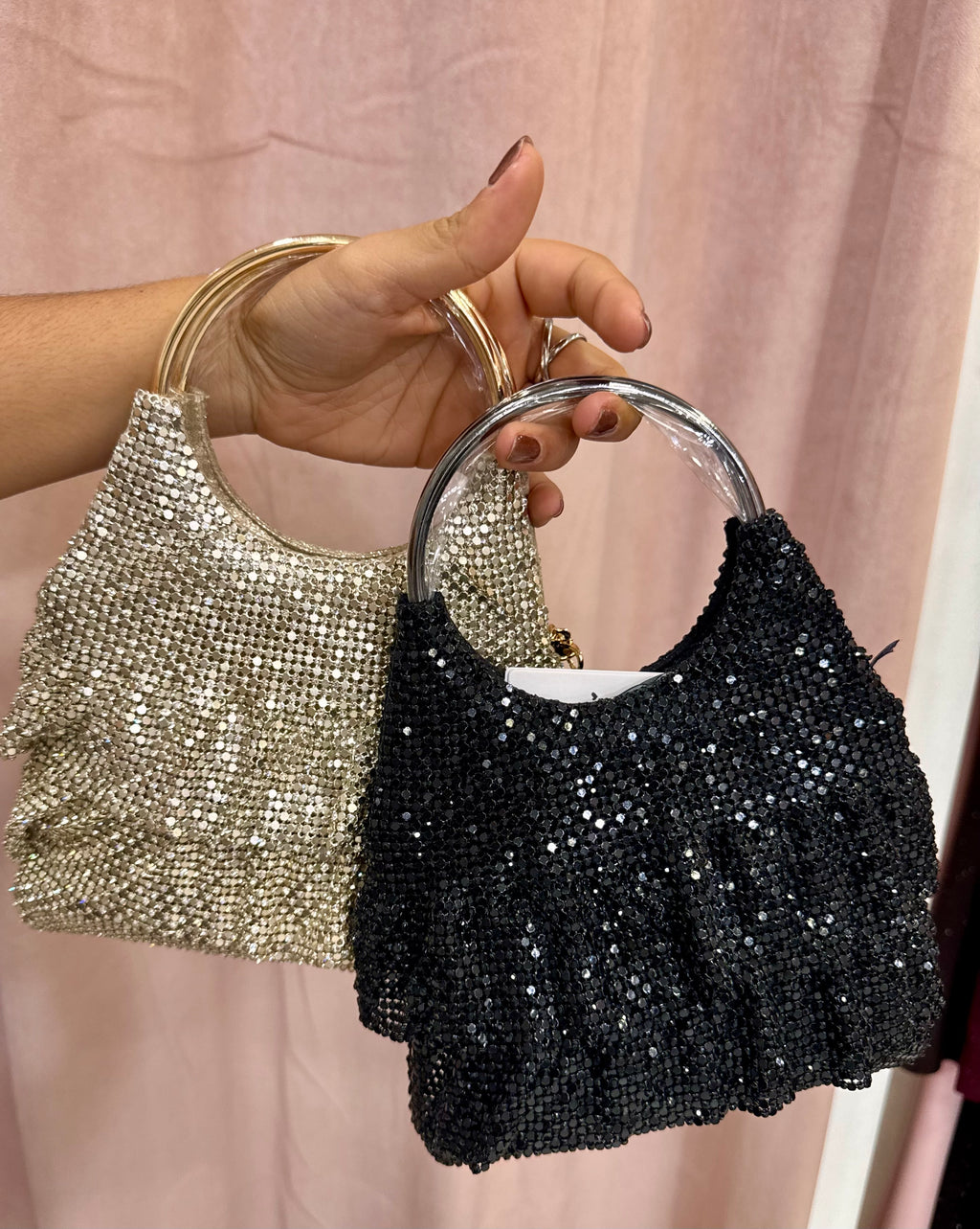 Pochette Mimi Muà micro paillettes