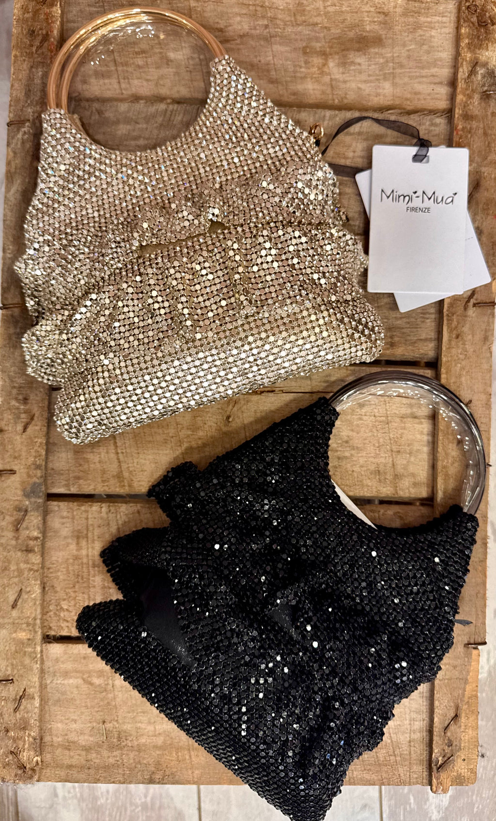 Pochette Mimi Muà micro paillettes