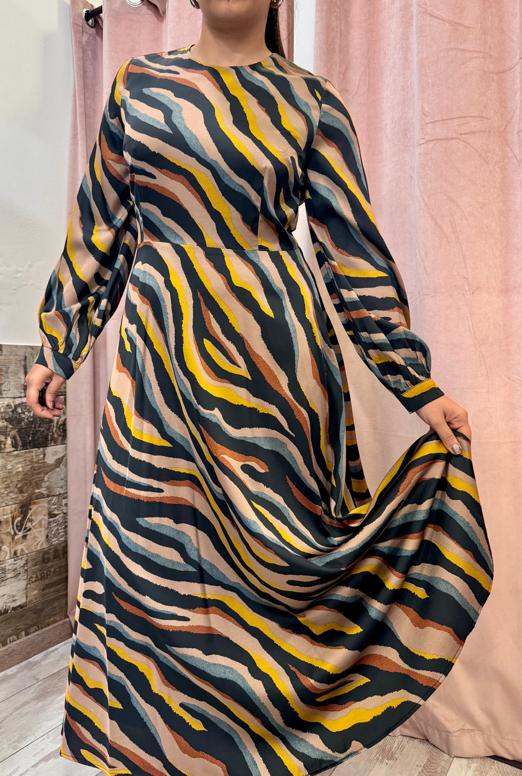 Abito lungo Anonyme zebra