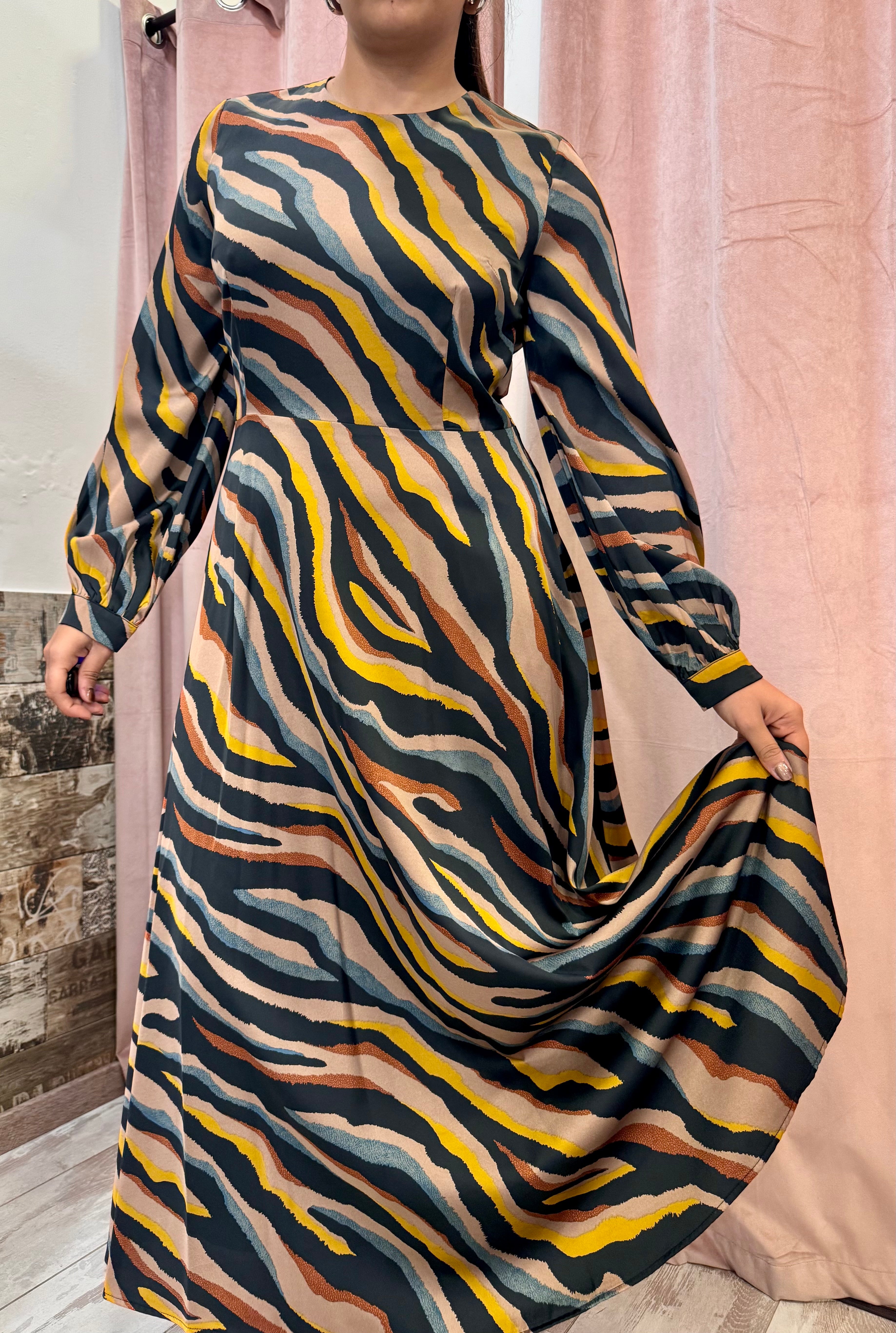 Abito lungo Anonyme zebra