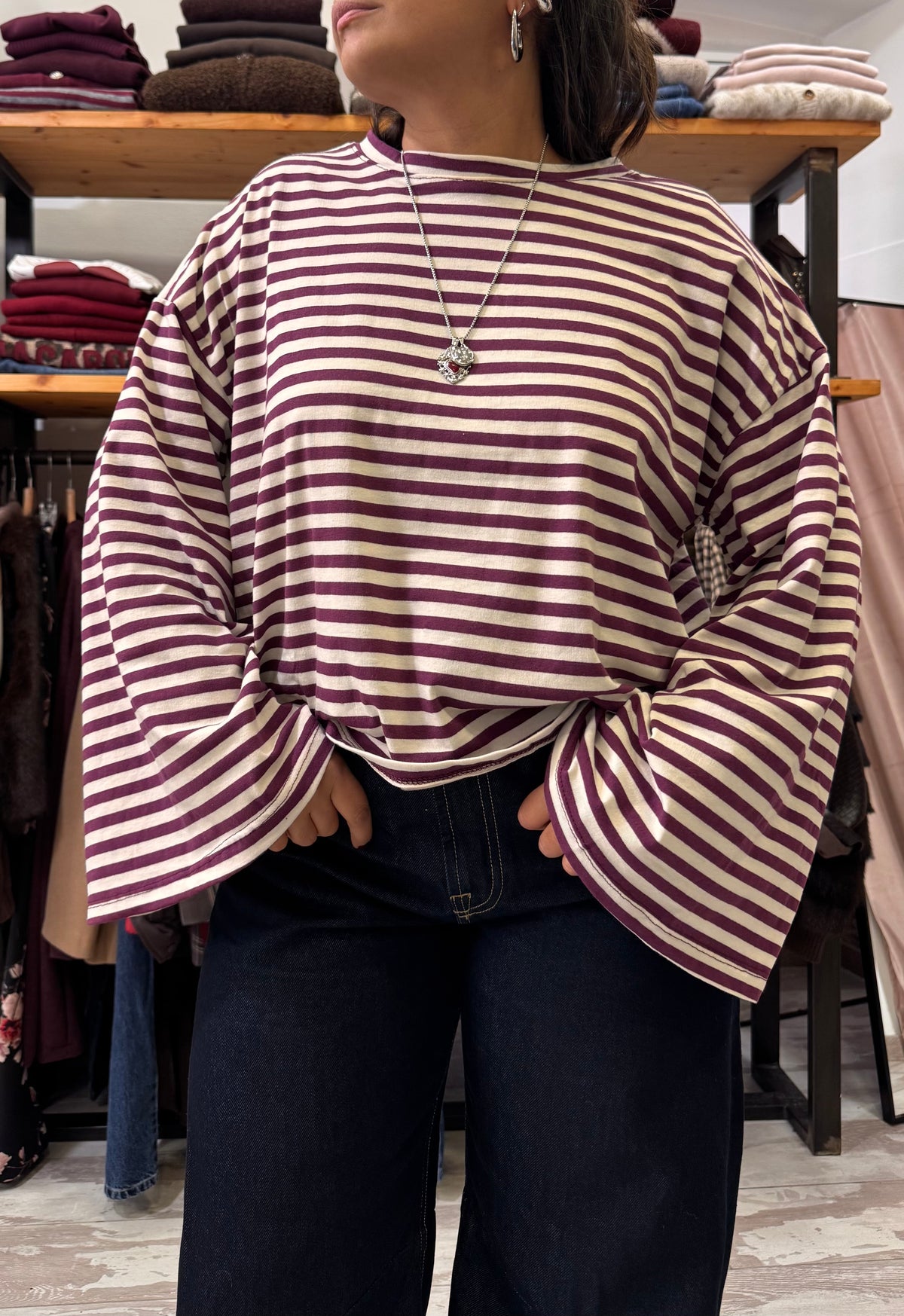 T-shirt manica campana